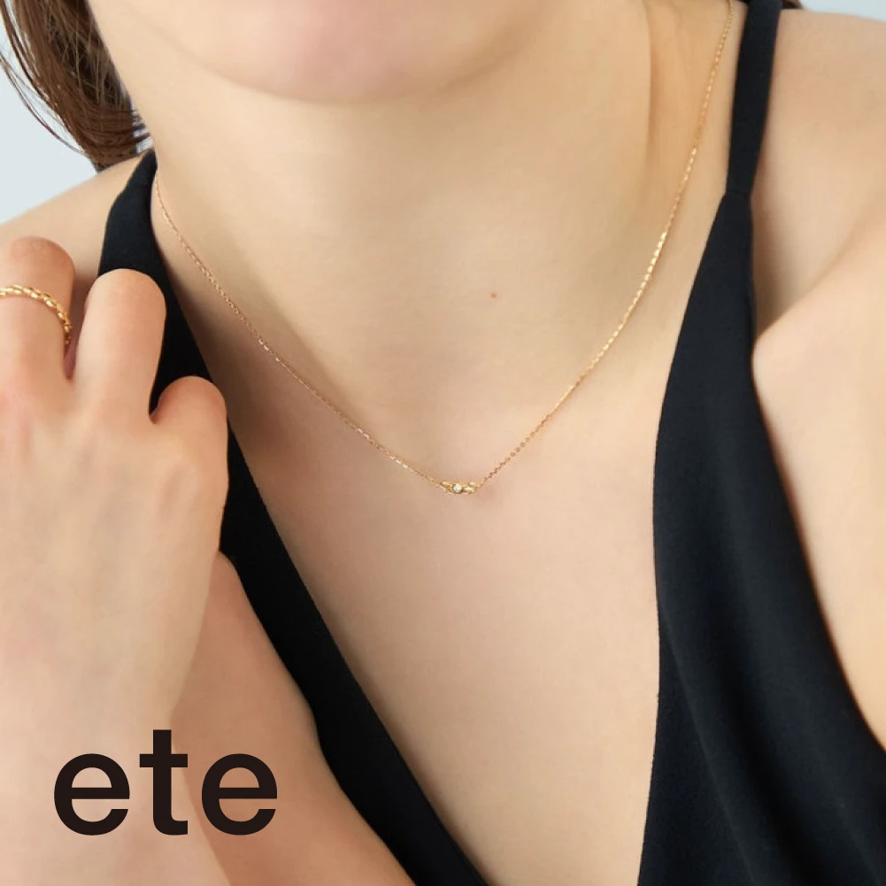 K18 イエローゴールドダイヤモンドネックレス 1