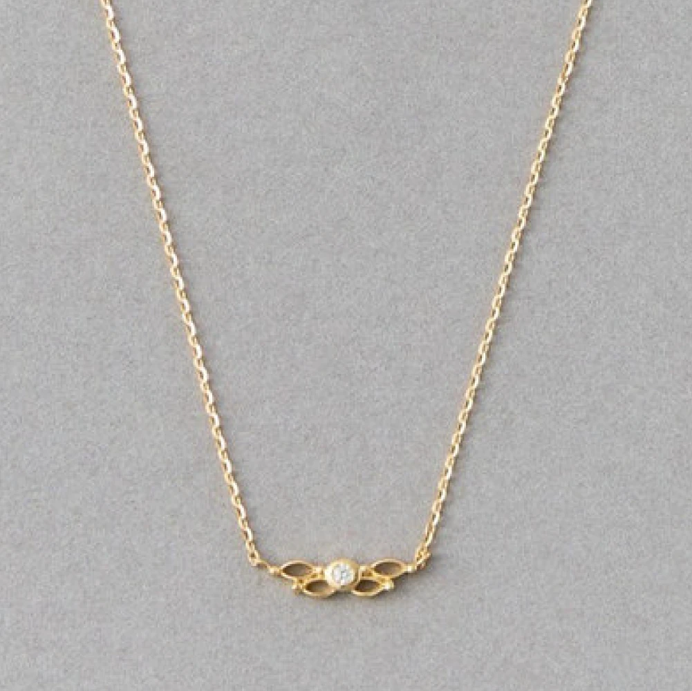 K18 イエローゴールドダイヤモンドネックレス 2