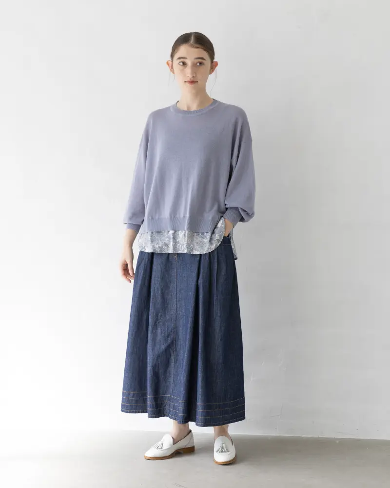 シャンブルドニーム ニットプルオーバー